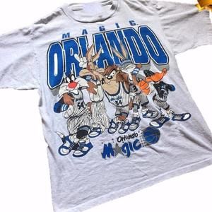 Retro Nba Orlando Magic Looney Tunes Ash T-Shirt, Orlando Magic Basketball Tee